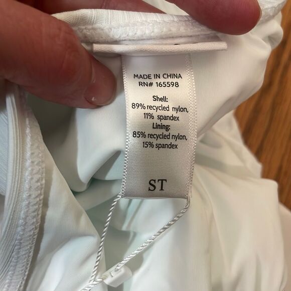 Andie Swim The Laguna One Piece LT Swimsuit White Rib size S Tall NWT long torso - Picture 4 of 6
